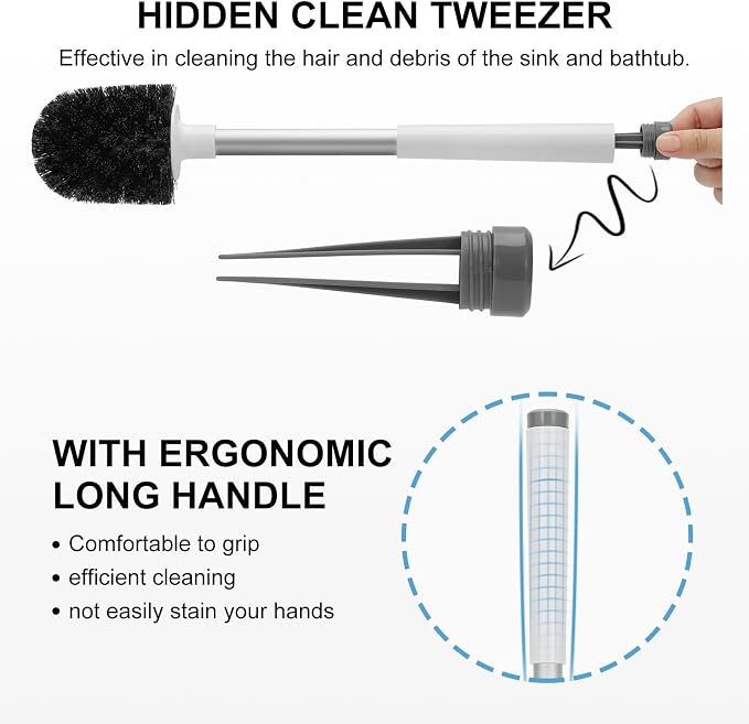 SetSail Toilet Brush 4 Pack Toilet Bowl Brush and Holder Toilet Cleaner Brush - Image 3