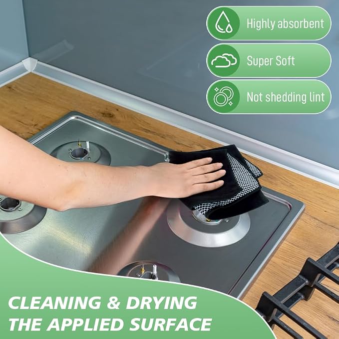 SINLAND Microfiber Dish Cloth for Washing Dishes Dish Washing Rags Best Kitchen - Image 4