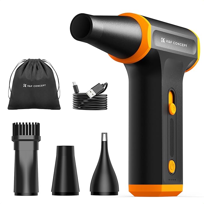 K&F Concept Compressed Air Duster, 3 Gear Adjustable 110000RPM Electric Air by KFCONCEPT