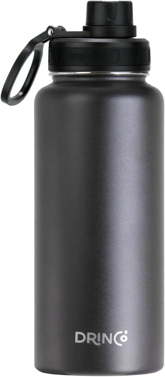 DRINCO Stainless Steel Water Bottle Spout Lid Vacuum Insulated Double Wall by Drinco