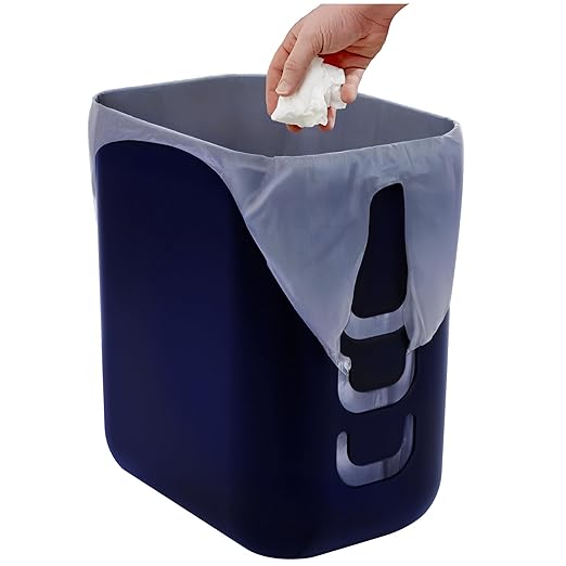 STORi Luup Bathroom Wastebasket, Secure Grocery Bags, Plastic Garbage Container by STORi