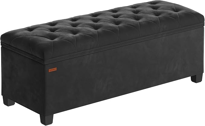 SONGMICS Velvet Storage Ottoman Bench, Foot Rest by SONGMICSbySONGMICSHOME