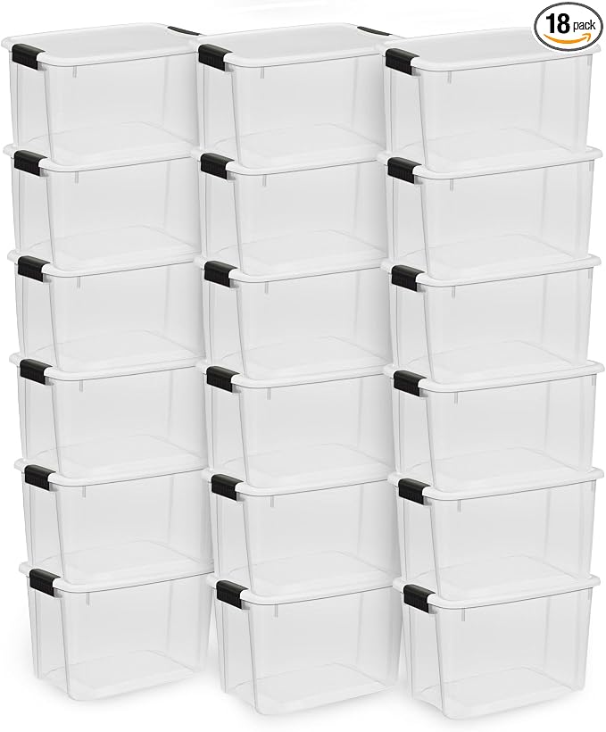 Sterilite 18-Pack Ultra Latching Box, Storage Bins by Sterilite