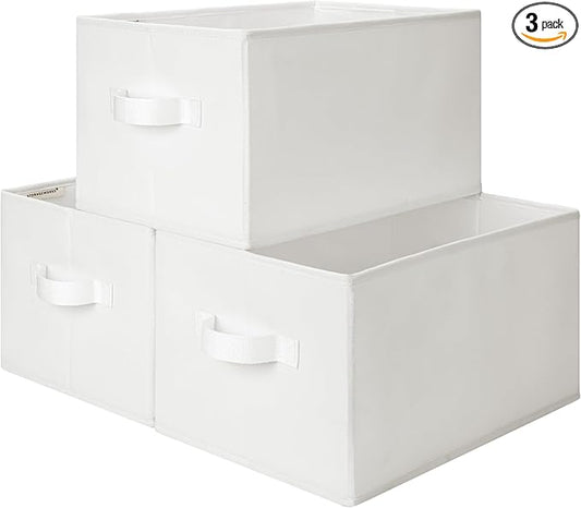 StorageWorks Storage Baskets for Shelves, Foldable Fabric Closet Storage Bins by StorageWorks