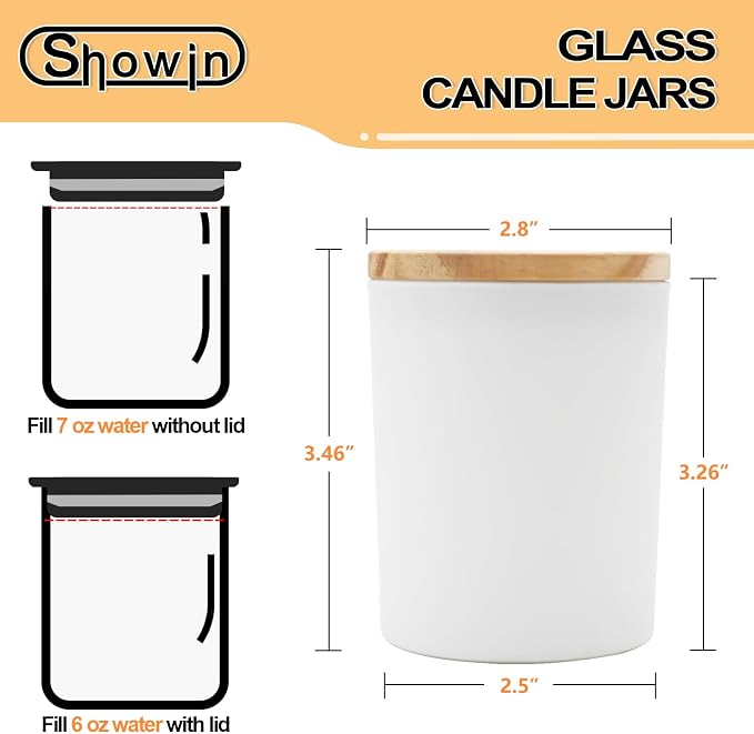 Thick Candle Jars for Making Candles 12 Pcs, 7 OZ Empty Jars - Image 2