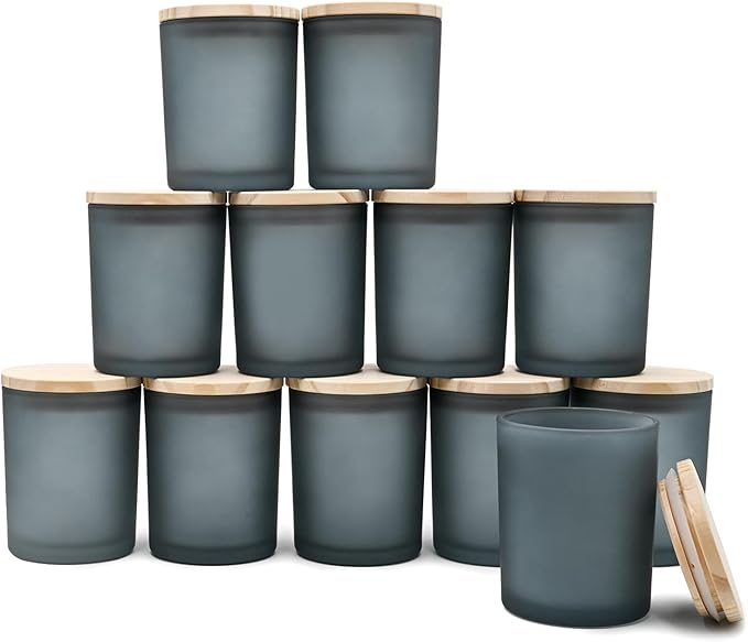 Thick Candle Jars for Making Candles 12 Pcs, 7 OZ Empty Jars by Showin