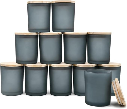 Thick Candle Jars for Making Candles 12 Pcs, 7 OZ Empty Jars by Showin