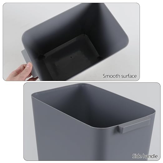 4.5 Gallon Small Plastic Waste Basket, Office Garbage Cans, 3 Packs - Image 3