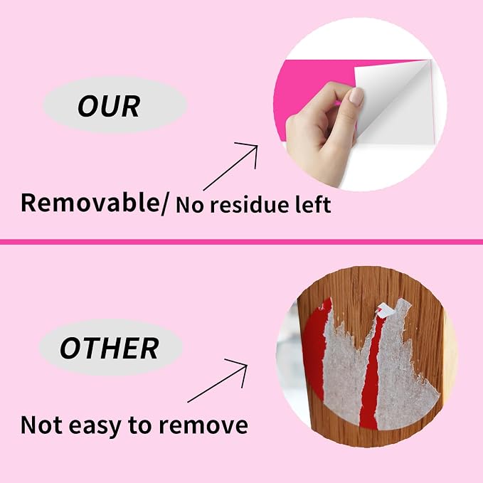STARLIBOO 3"X5" Rectangle Neon Colored Labels, Removable Moving Labels - Image 2
