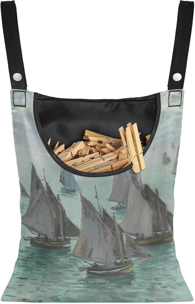 Monet Oil Painting Outdoor Clothespin Bag by ZCFYGDX