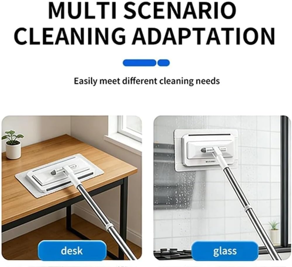 Gropething Mop, Hands Free Multi Purpose Flat Mop, Hands Free Flat Mops One Click, Snap Grip Mini Mops, Lightweight with 360° Swivel Head for Floors, Under Furniture, Kitchens & Bathrooms (1set)