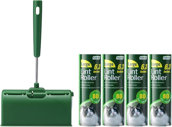 Fedicelly Large Lint Rollers Pet Hair Extra Sticky Furniture, Cat Dog Hair by Fedicelly
