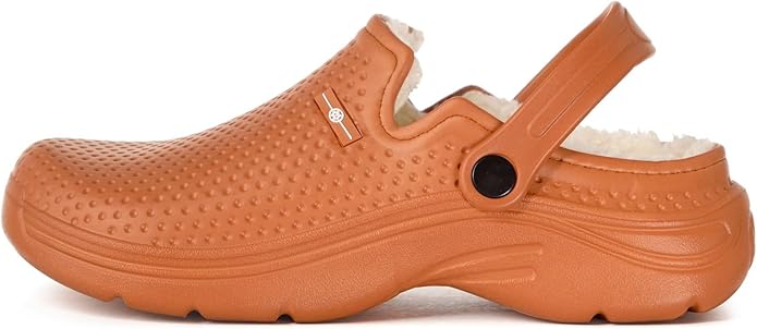 Womens Mens Fur Lined Clogs Waterproof Garden Shoes Winter Warm Fleece Lining - Image 2