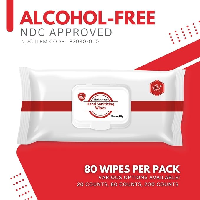Mediwiper 500 Wipes Alcohol-Free Sanitizing Wipes Disinfecting Large Unscented - Image 8