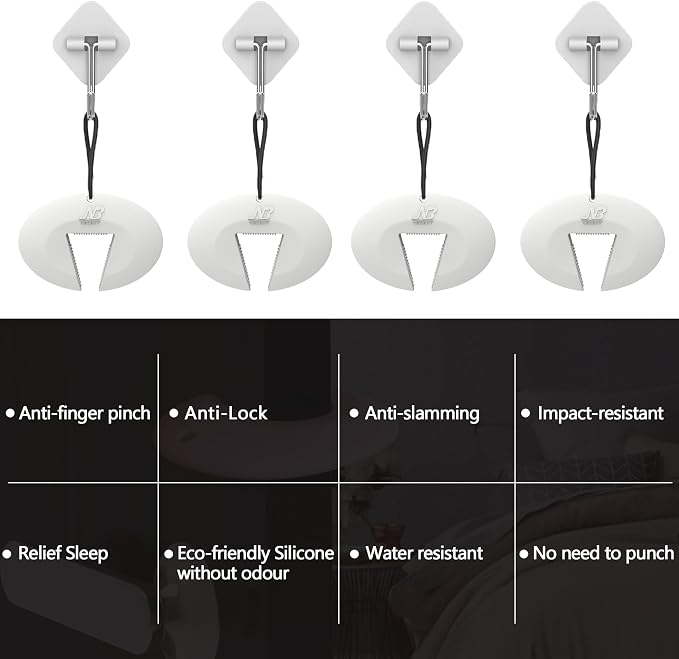 Door Pinch Guard and Door Slam Stopper, Durable Silicone Door Finger Pinch Guard - Image 8