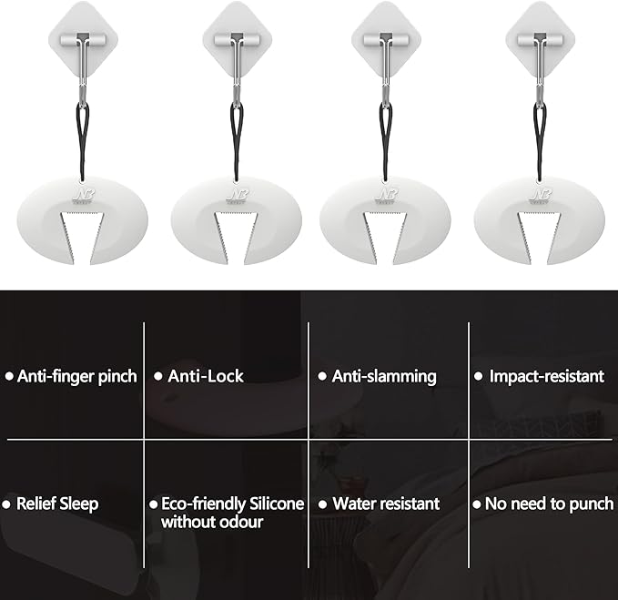 Silicone Door Pinch Guard and Door Slam Stopper, Durable Finger Pinch Guard - Image 7