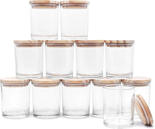 Thick Candle Jars for Making Candles 12 Pcs, 7 OZ Empty Jars by Showin