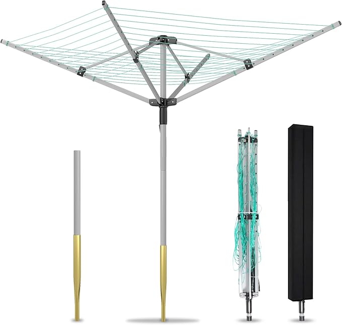 Outdoor Umbrella Drying Rack 165 Feet Umbrella Clothesline by Unknown