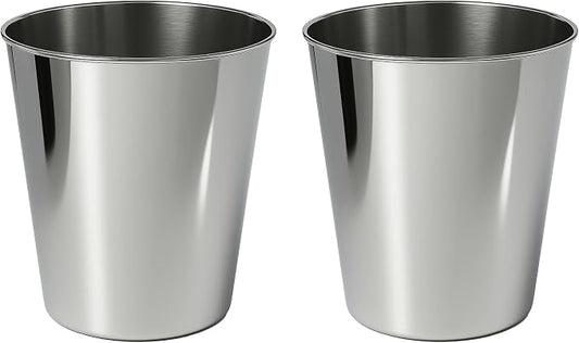 happimess HPM1113D-SET2 Nolan Modern Classic Smooth Steel 2 Gal Waste Bin by Happimess