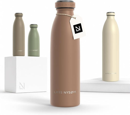 LARS NYSØM Stainless Steel Insulated Water Bottle 12oz 17oz 25oz 34oz 51oz | by LN