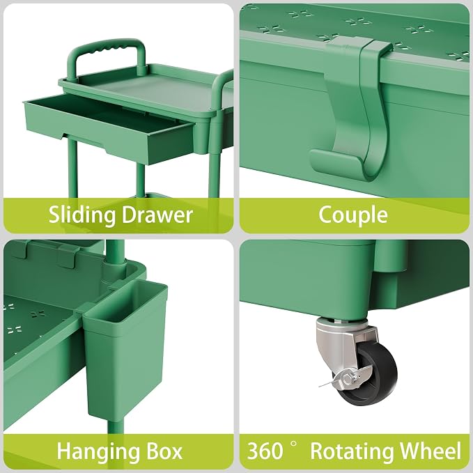5 Tier Rolling Cart Organizer, Bathroom Cart Organizers - Image 4