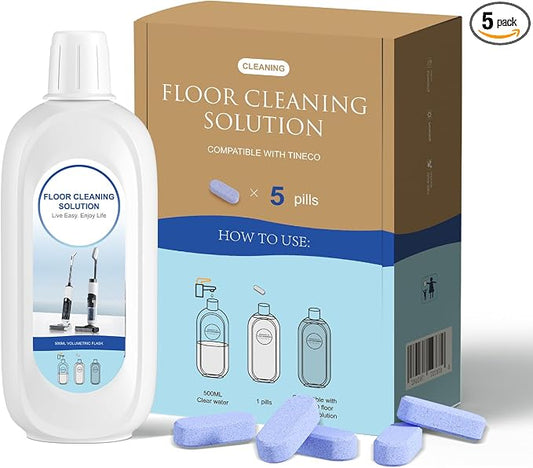 5 Bottles Compatible with Tineco Cleaning Solution 500ml Per Bottle Lavender by NUKISA