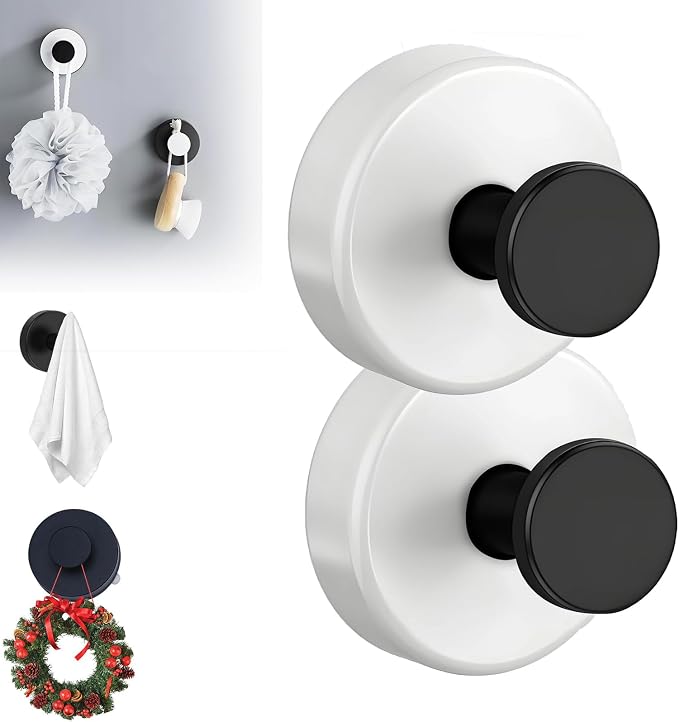 Suction Cup Hooks for Wreaths, 2025 New No Drill Suction Cup Hooks on Glass by ANYSENTHome