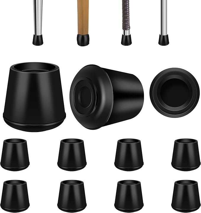 1-1/2” Round Rubber Chair Leg Tips Caps, Chair Leg Floor Protectors, Non-Slip by VOCOMO