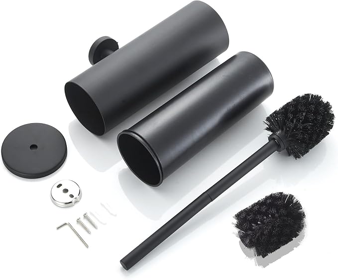 Toilet Brush and Holder Matte Black Toilet Bowl Brush Wall Mounted Toilet Brush - Image 8
