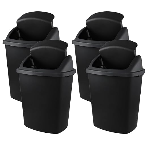 19 Gallon Kitchen Waste Bin, Large Plastic Trash Can, Holds 70 Liters by Parlynies