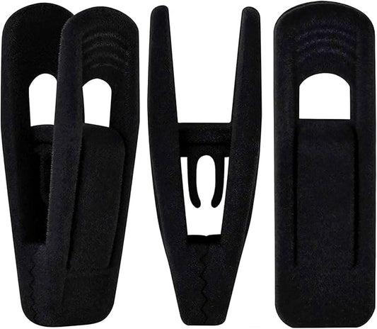 Black Velvet Hangers Clips 20 PCS, Non-Slip Velvet Clips by TOFIIGREM