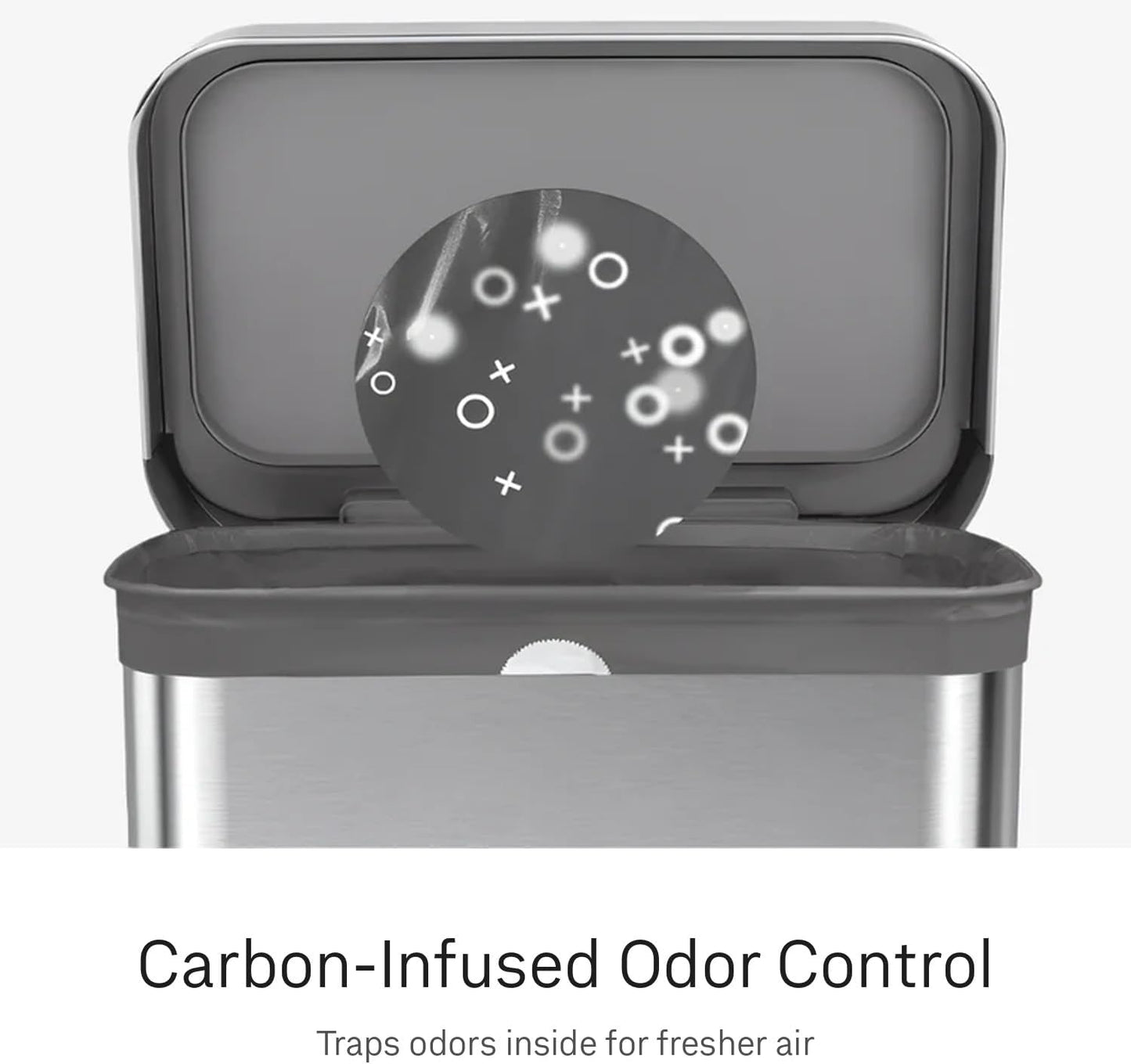 simplehuman Code J 100 Count Odorsorb® Custom Fit Liners, Drawstring Odor Absorbing Trash Bags, One-by-One Mess-Free Dispense, Extra Thick & Double Seamed, 50% PCR Plastic, 38-45 Liter / 10-12 Gallon