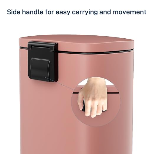 Arlopu 8/13.2 Gallon Step Trash Can, Stainless Steel Garbage Bin, Soft-Close - Image 8