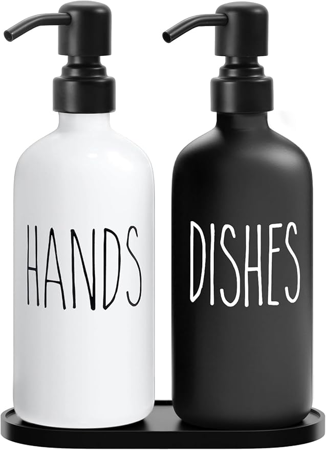 MOMEEMO Kitchen Soap Dispenser Set, Contains Dish and Hand Soap Dispenser by MOMEEMO