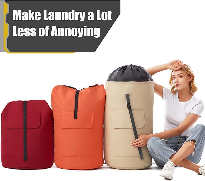Extra Large Laundry Bag 115L, College Dorm Room essentials, Laundry Backpack Bag - Image 6