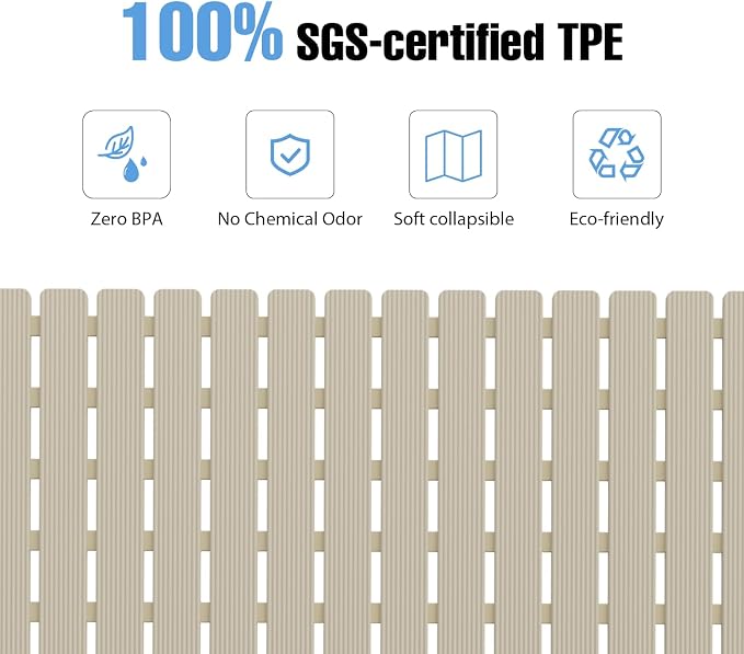 Shower Mat Non-Slip Bath Mat for Tub Floor & Stall - Image 3