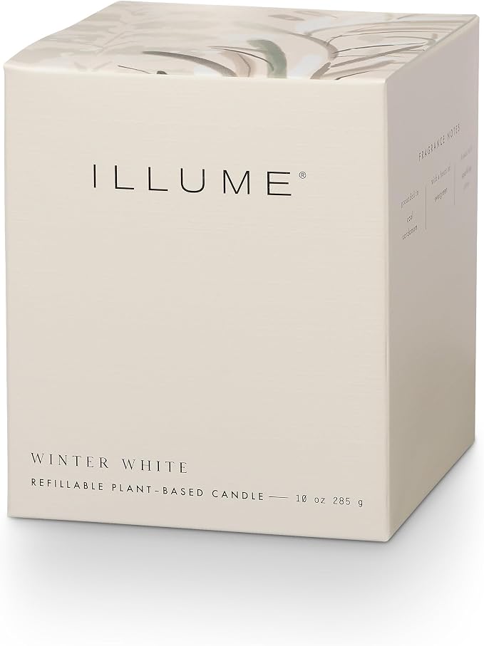 ILLUME Refillable Boxed Glass Candle, Winter White - Image 7