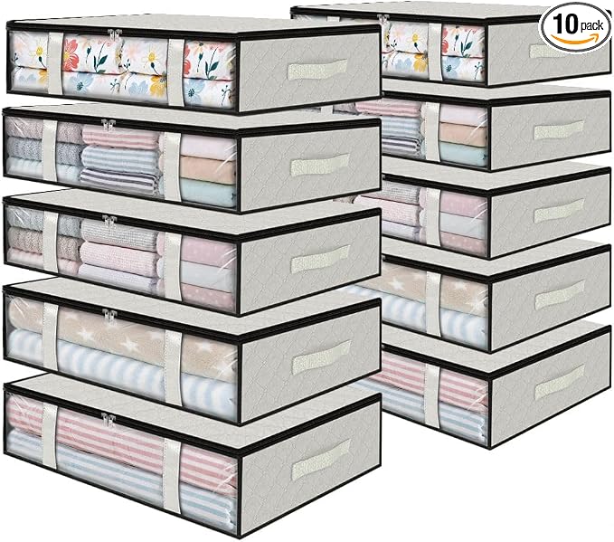 StorageRight Under Bed Storage Bins, Breathable Organizer by StorageRight