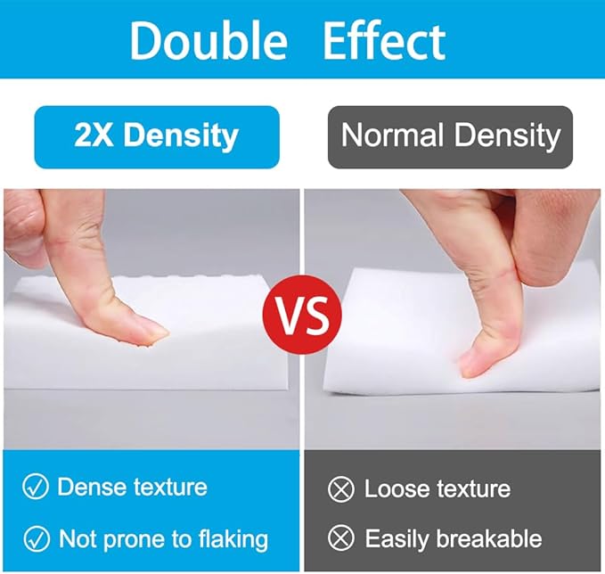 Magic Sponge Erasers, 100 Pack 2X Density Stronger Melamine Sponge Foam Pads - Image 3