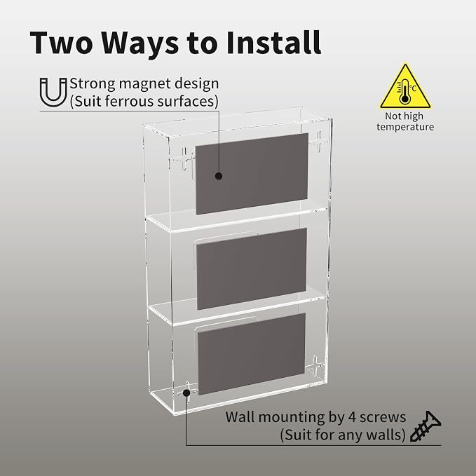 HIIMIEI Glove Holder for Wall Mount: Magnetic Gloves Box Holder, Acrylic - Image 7