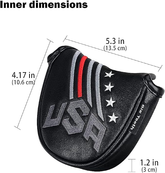 Big Teeth Golf Cover USA Stripe and Star Headcover Covers, Driver Fairway Wood - Image 2