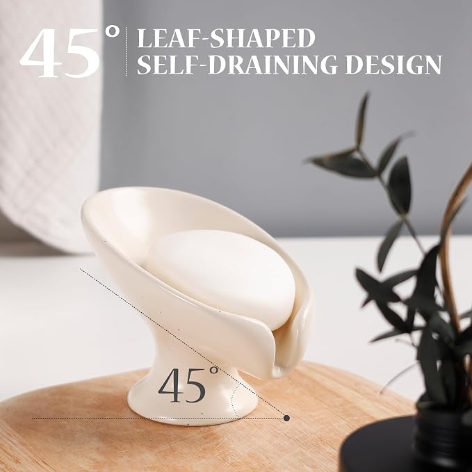 Soap Dish, Self Draining Bar Soap Holder - Image 3
