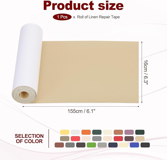 PATIKIL Leather Patches Tape for Furniture, 6.3 x 61 Inch Self Adhesive Vinyl - Image 2