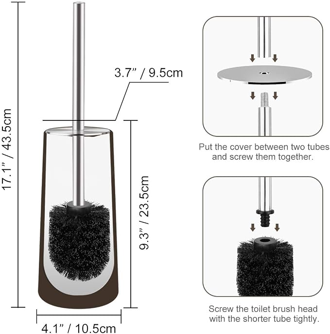 Toilet Brush and Holder, 2 Pack Toilet Brush - Image 6