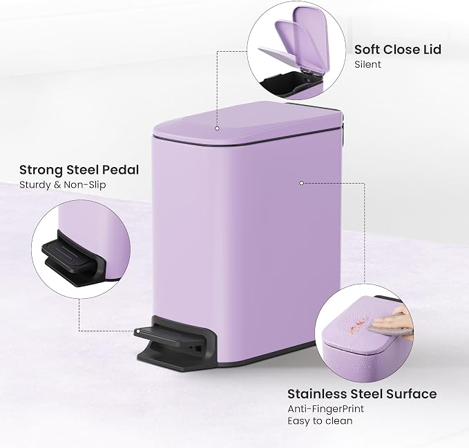 Cesun Small Bathroom Trash Can - Image 4
