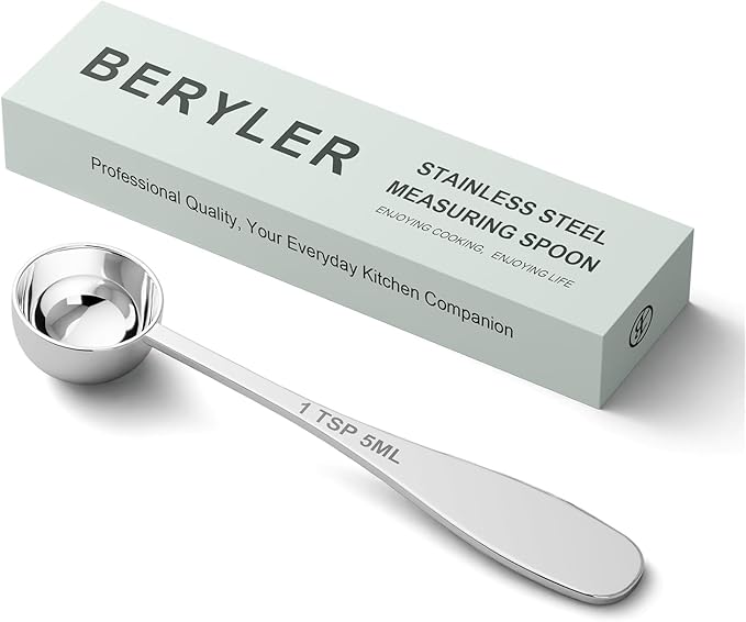 1PCS 1tsp Single Measuring Spoon, Stainless Steel Individual Teaspoon, Metal by BERYLER