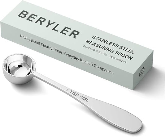 1PCS 1tsp Single Measuring Spoon, Stainless Steel Individual Teaspoon, Metal by BERYLER