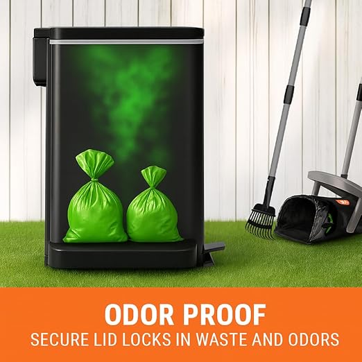 Pupzle Dog Poop Trash Can Outside, 3.2 Gal Metal Dog Waste Trash Can - Image 5