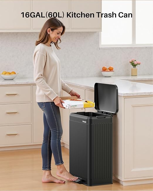 Lovewind 60 Liter/ 16 Gallon Stainless Steel Trash Can - Image 2