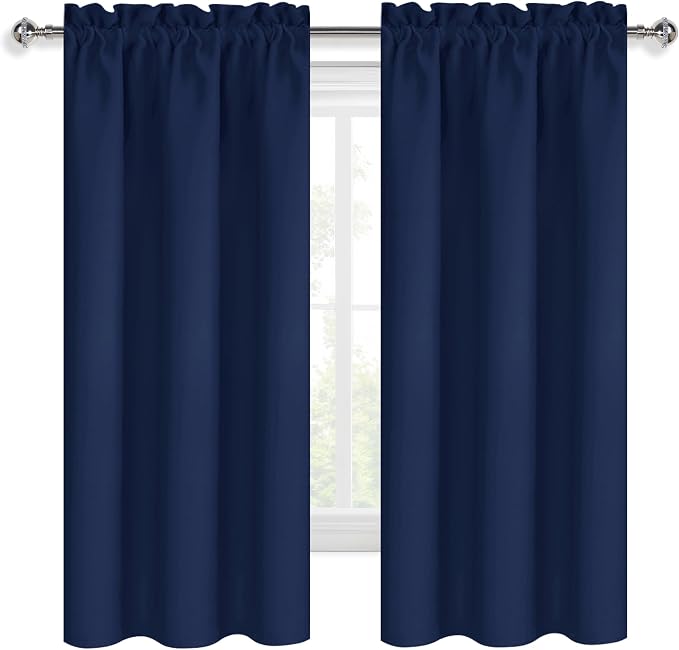 DWCN Kitchen Curtains for Small Windows 45 inch Long 2 Panels Set, Rod Pocket - Image 9